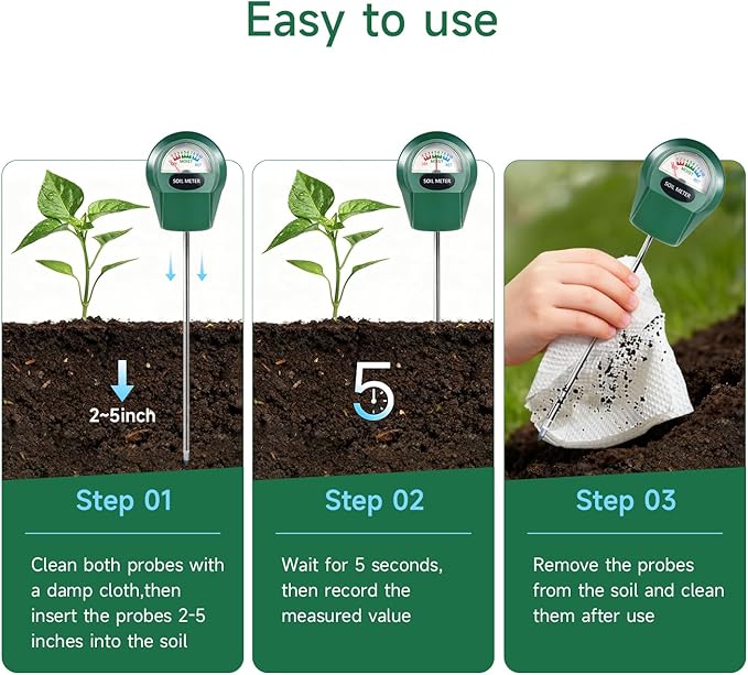 Soil Moisture Meter for Plants, Hygrometer Sensor Water Monitor, Plant Moisture - Image 3