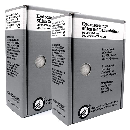 Hydrosorbent 66 Cubic Feet Silica Gel 900 g Pack of 2 by HydrosorbentDehumidifiers