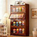 Display Cabinet with Acrylic Glass Doors, Tall Storage Cabinet with Adjustable by JOIHGA