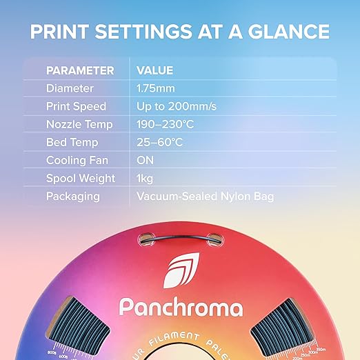 Polymaker Panchroma Grey Color Changing PLA, Glitter Starlight Mercury 3D - Image 6
