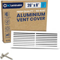 26x8 Inch Air Return Vent Cover Decorative – Premium Aluminum AC Vent Cover by LAMINAIRE