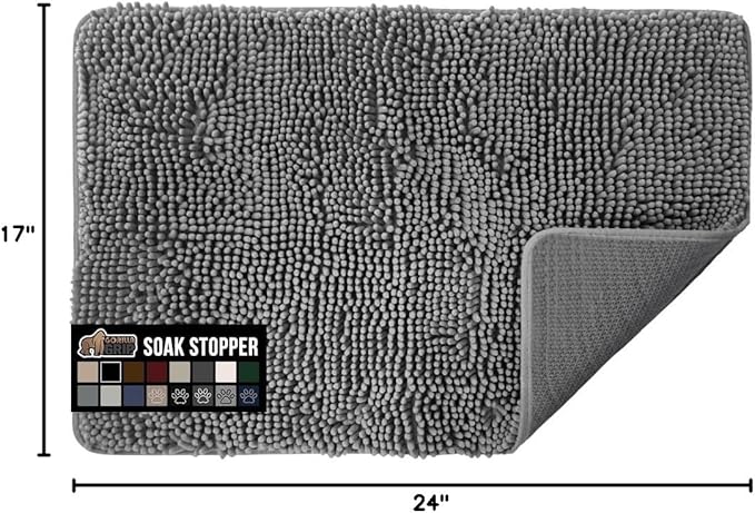 GORILLA GRIP SOAKSTOPPER Dog Door Mat, Machine Washable Rug Absorbent Doormat - Image 2
