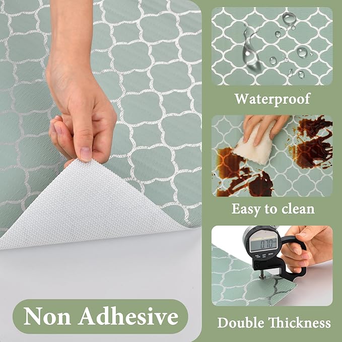 Shelf Liners for Kitchen Cabinets Non Adhesive Drawer Liner 12in x 20FT Light - Image 3