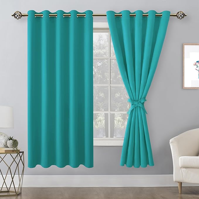 Hiasan Blackout Curtains for Bedroom, 60 x 63 Inches Length - Image 2