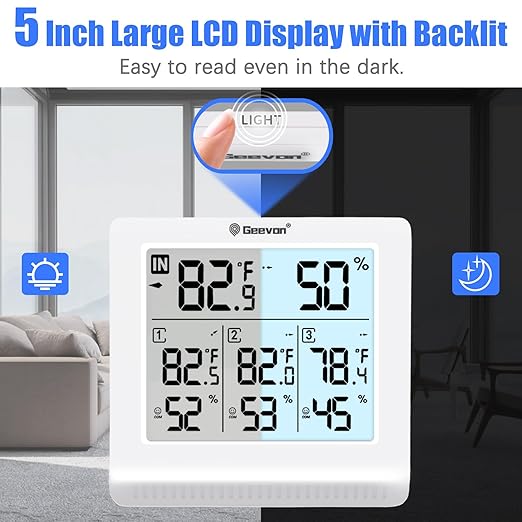 Geevon Indoor Outdoor Thermometer Wireless - Image 3