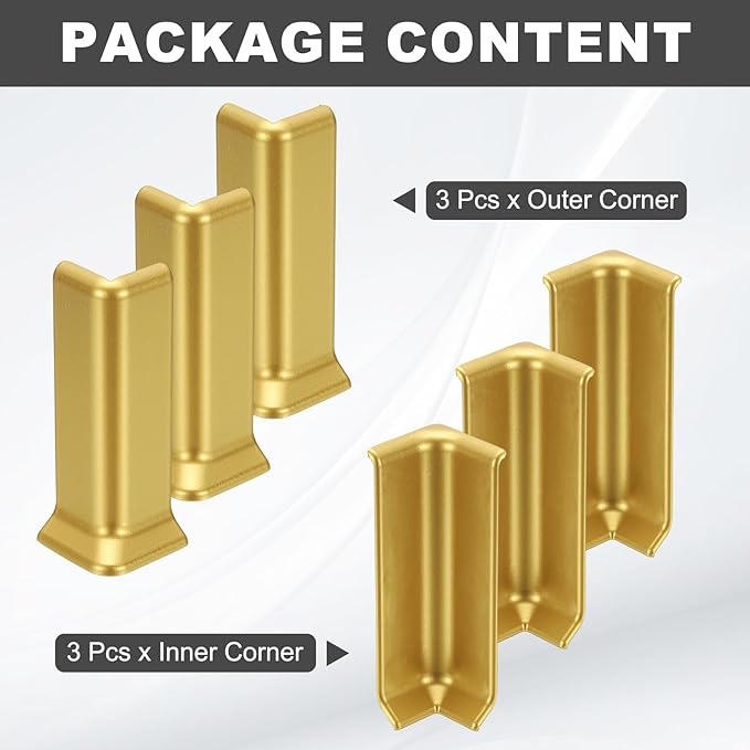 uxcell Self Adhesive Baseboard Corner Blocks, 4.07 Inch Wall Edge Corner - Image 3