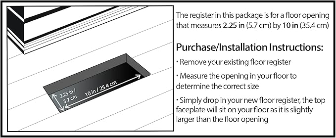 Decor Grates PL210-WH 2-Inch by 10-Inch Plastic Floor Register - Image 3