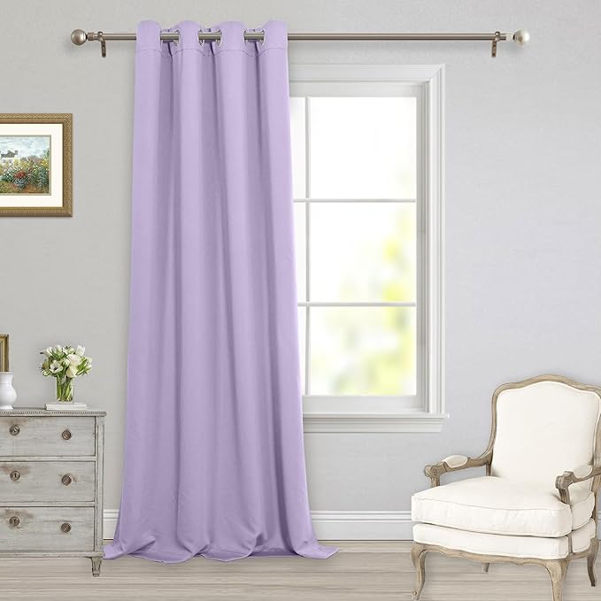 MYSKY HOME Blackout Curtains for Living Room, Grommet 108 Inch Long Room - Image 7