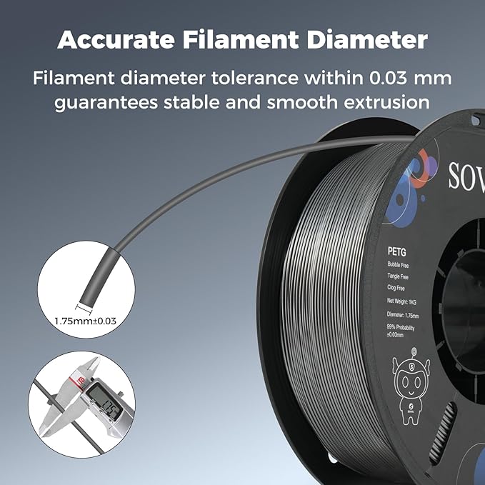 Sovol 3D Printer PETG Filament 1.75mm 1KG, High Precision, Strong Toughness - Image 6