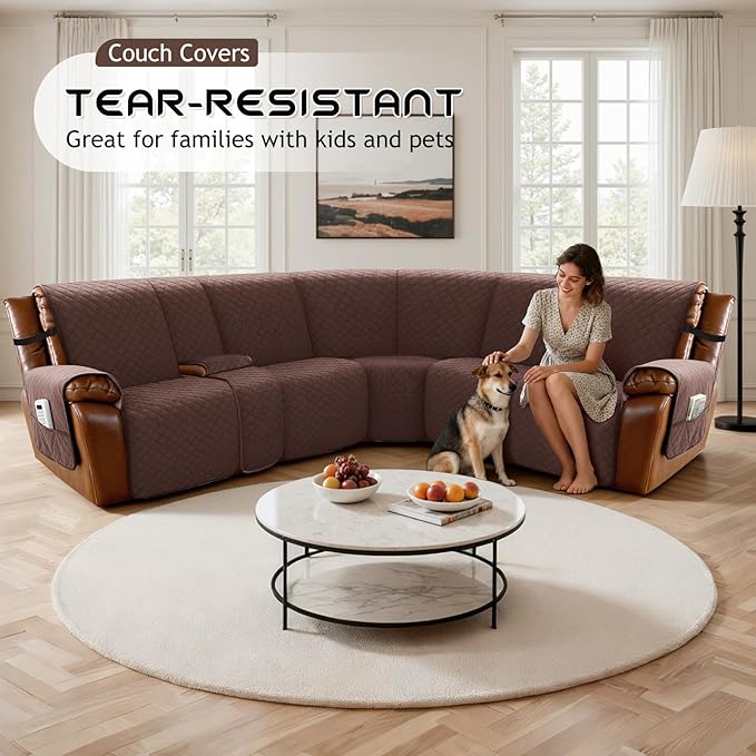 Arfntevss Waterproof Recliner Sectional Couch Covers - Image 7