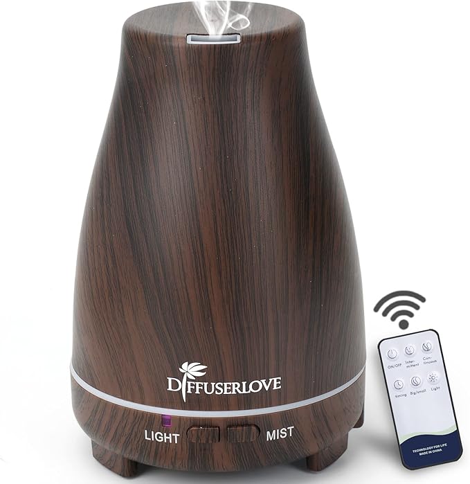 Diffuserlove Essential Oil Diffusers 200ML, Remote Control Aromatherapy Diffuser by Diffuserlove