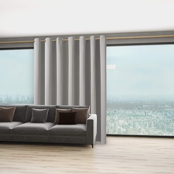 BONZER Room Divider Curtain Total Privacy Wall Extra Wide Grommet Room - Image 6
