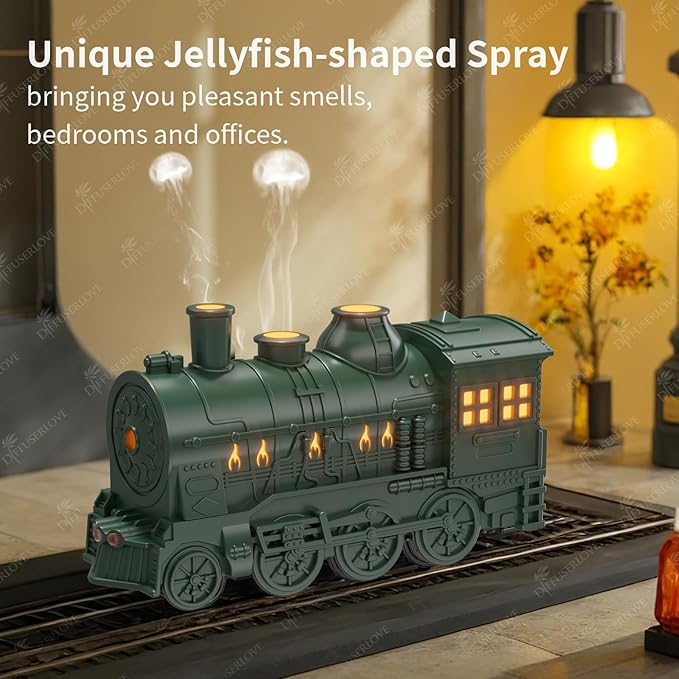 Diffuserlove Essential Oil Diffuser 300ML Train Cool Mist Humidifier Quiet - Image 2