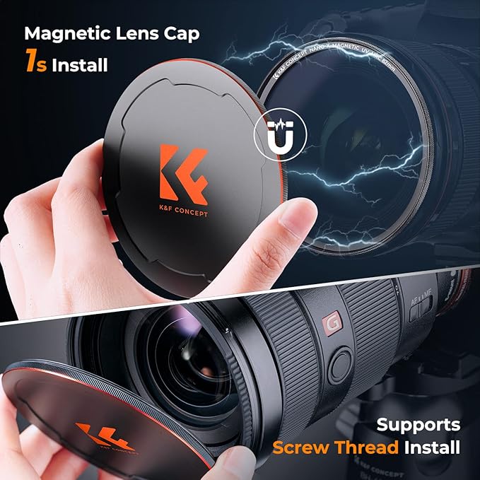 K&F CONCEPT 49mm Magnetic MC UV Lens Protection Filter + Lens Filter Cap | 1s - Image 6