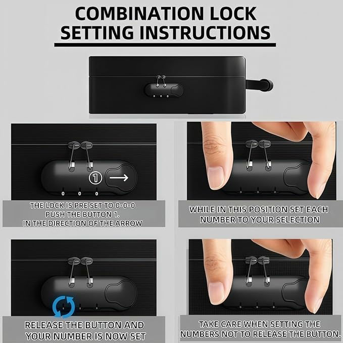 Fireproof Document Box with Lock & Waterproof Zipper, 5200°F Safe - Image 4