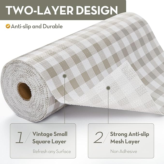 Drawer and Shelf Liner, Non-Slip Kitchen Cabinet Liners Non-Adhesive Thick - Image 4