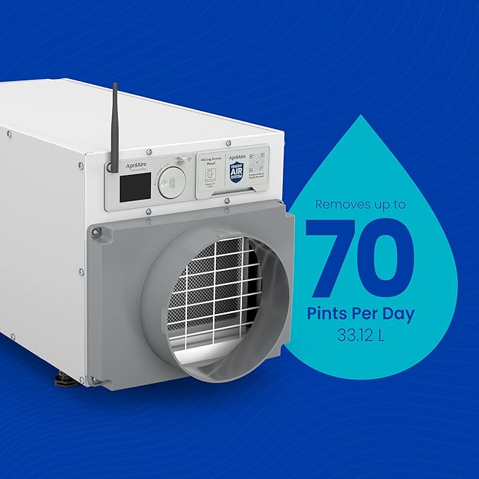 AprilAire E070W Smart Wi-Fi Crawl Space Dehumidifier, 70-Pint Commercial - Image 7
