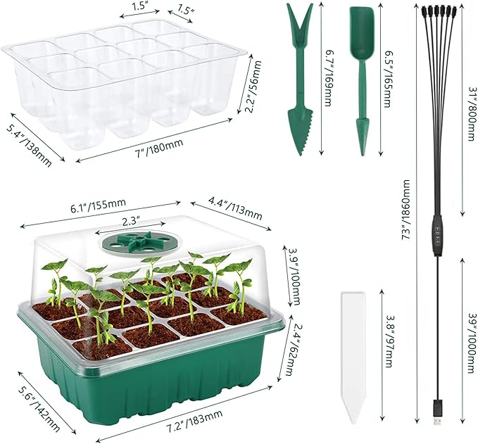 Seedling Starter Tray 6 Packs Seed Starter Tray - Image 8