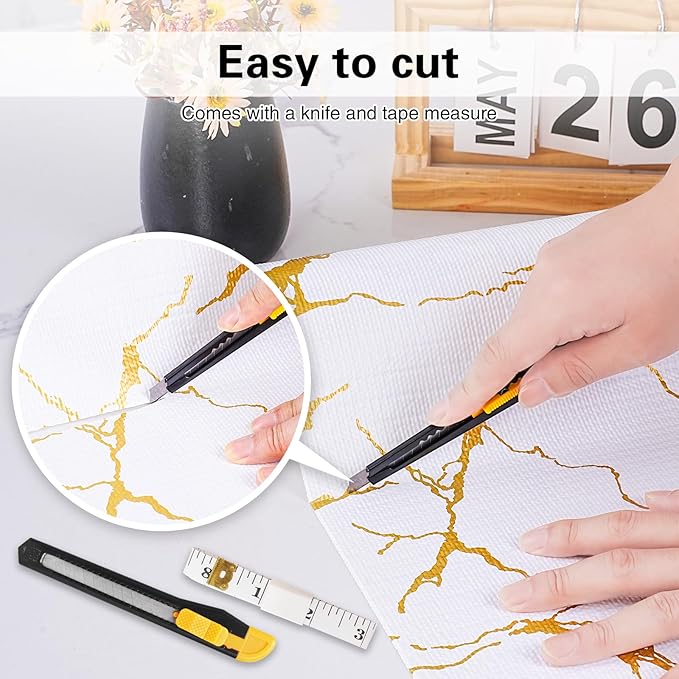 Drawer and Shelf Liner for Kitchen Cabinet, Non-Adhesive Cabinet Liner 24in x - Image 4