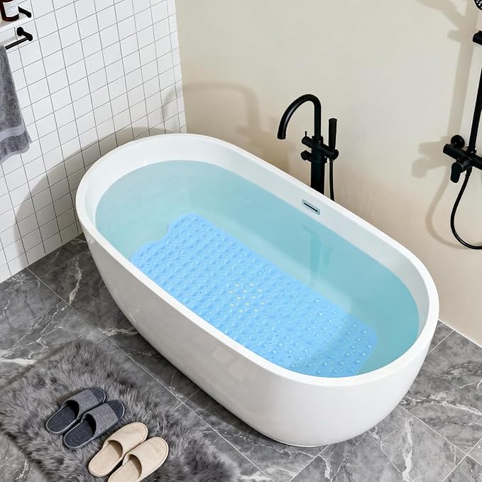 Anti-Slip Bathtub Shower mat, 39.3×15.7 inch（Approximately 100 × 40cm） Soft - Image 6