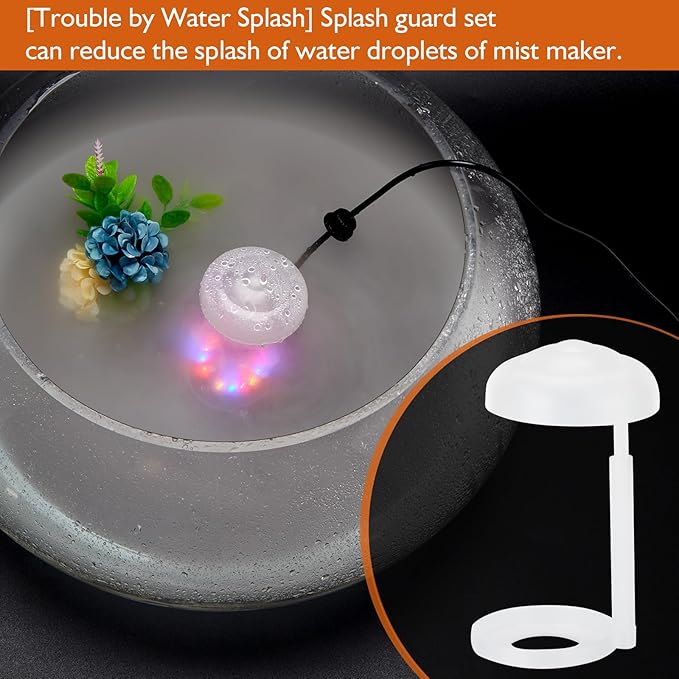 AGPTEK 12 LED Mist Maker Water Fountain Pond Fog Atomizer Air Humidifier - Image 7