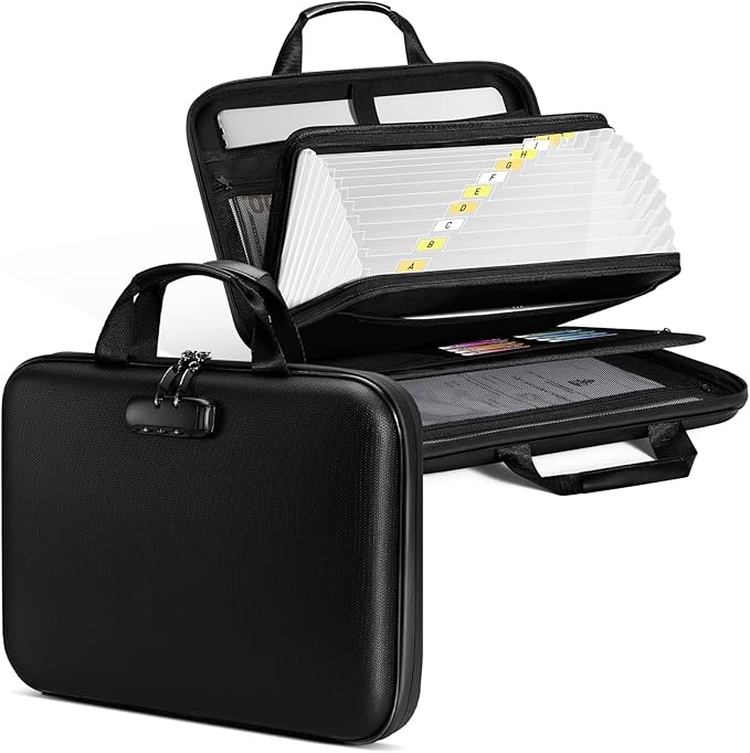 Fireproof Document Box, Hard-shell Waterproof Fire Proof Bag by Unknown