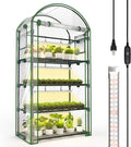 Bstrip Indoor Greenhouse with Grow Light, 4-Tier Mini Green House, Zippered PVC by Bstrip