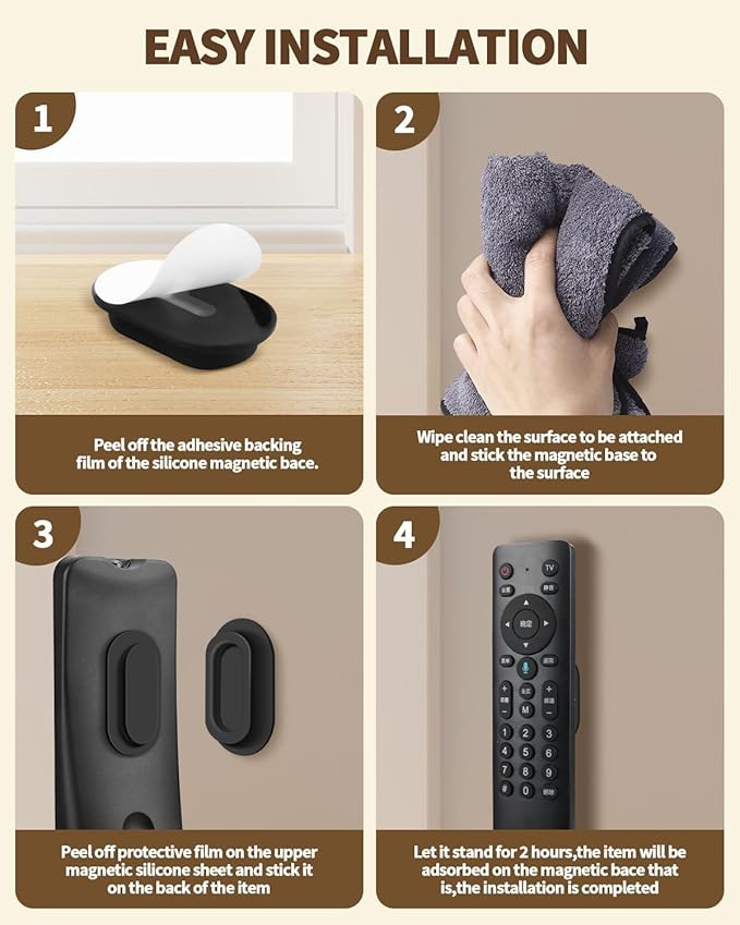 6 Pack Magnetic Remote Control Holder – Upgraded Silicone Magnetic Wall Mount - Image 6