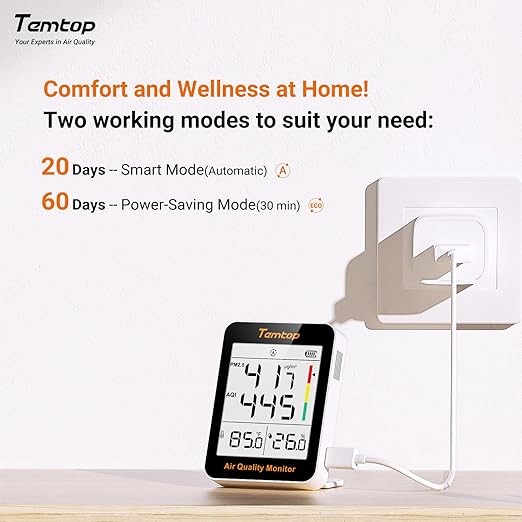 Temtop Air Quality Monitor Indoor Thermo-Hygrometer - Image 9