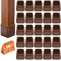 BAIPOK 36Pcs Chair Leg Floor Protectors, Square Silicone Chair Leg Protectors by BAIPOK