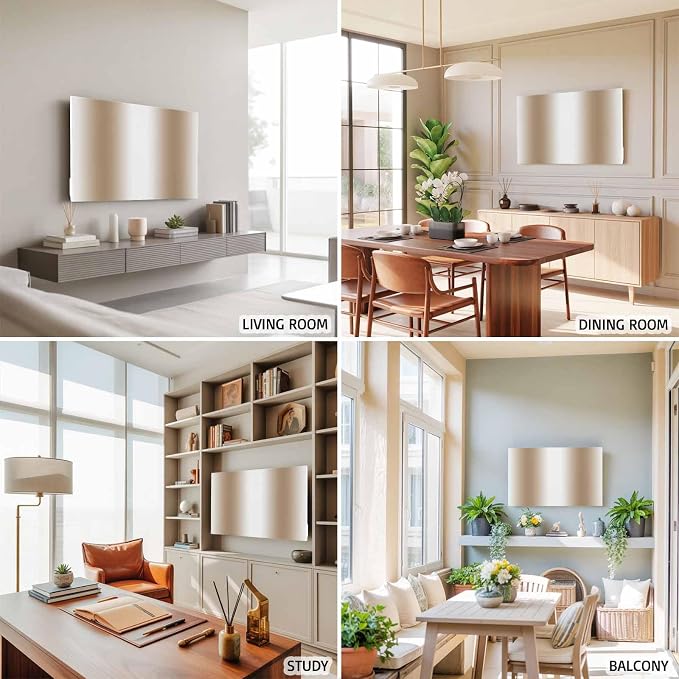 Modern Khaki White Ombre Indoor TV Cover, Elastic TV Screen Protector - Image 5