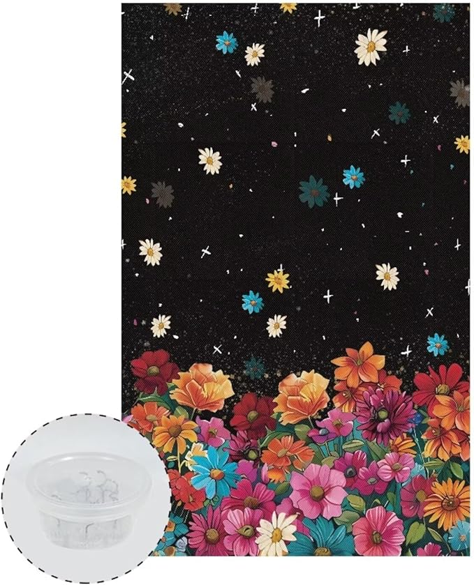 Hippie Flower Recliner Chair Cover Sofa Back Cover Washable Furniture Protector - Image 2