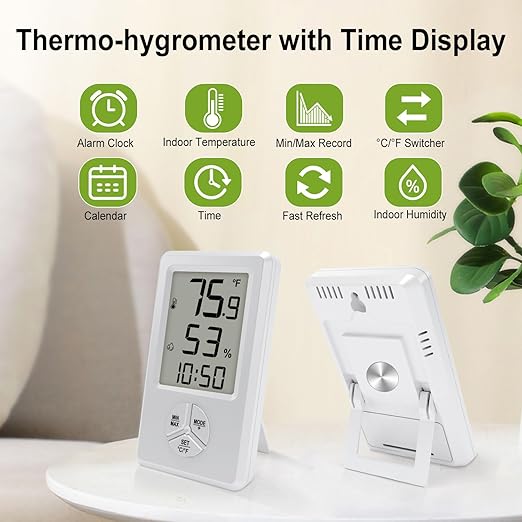 Urageuxy Digital Hygrometer Indoor Thermometer Humidity Meter - Image 2