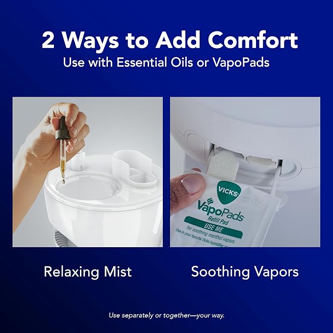 Vicks NaturalCare Cool Mist Ultrasonic Humidifier, Small Room Humidifier - Image 6