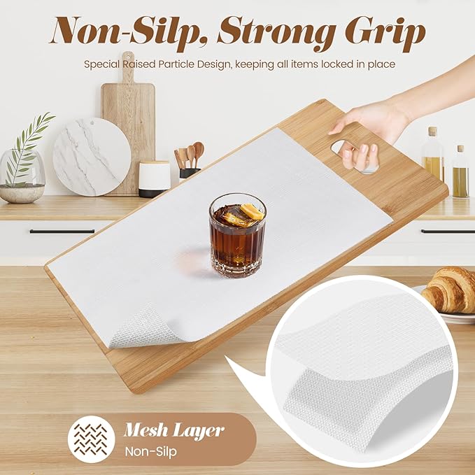 Drawer Shelf Liner for Kitchen Cabinets Non Adhesive, Slip Resistant Shelf - Image 2