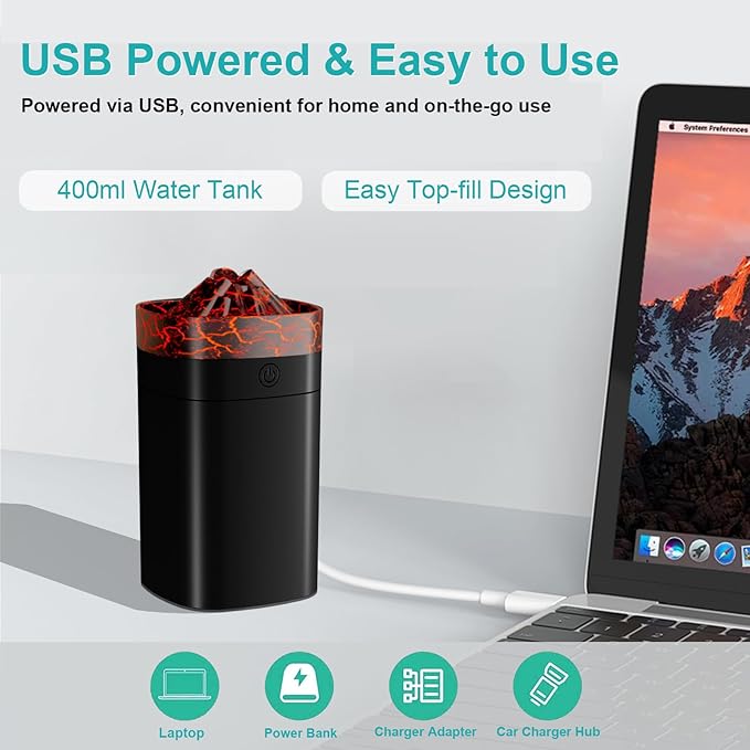 Portable Mini Humidifier, 400ml Small Humidifier - Image 6