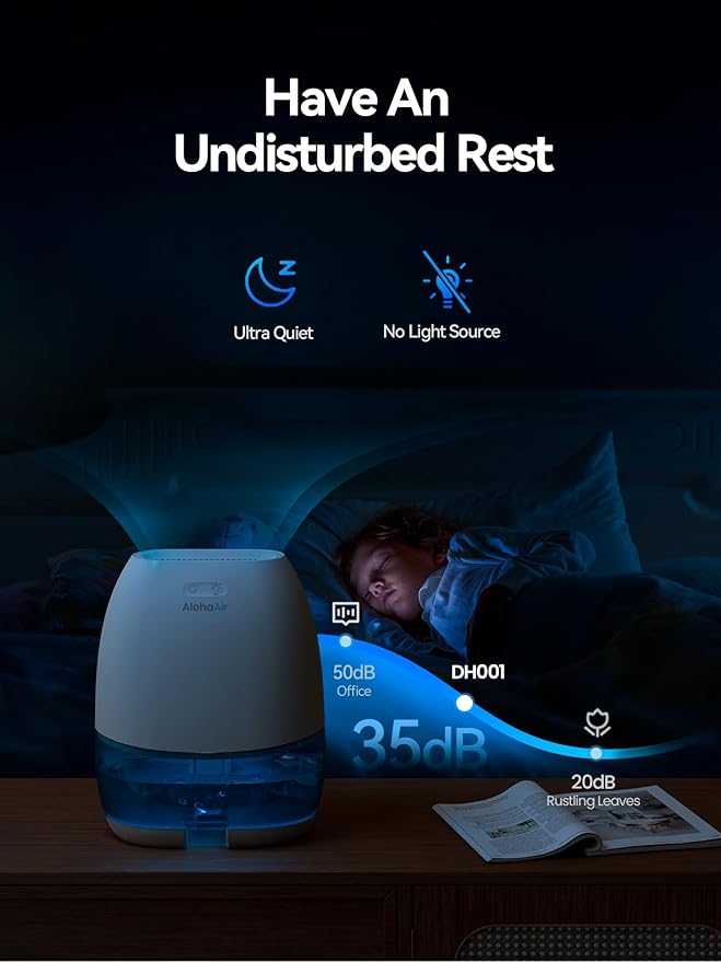 Dehumidifiers for Home, 34 oz Small Dehumidifier for Room, Quiet Dehumidifiers - Image 7