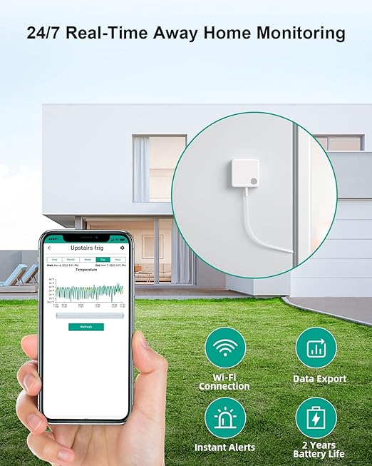 MOCREO WiFi Thermometer Freezer Alarm, Email Alert, App Notification, Data - Image 7