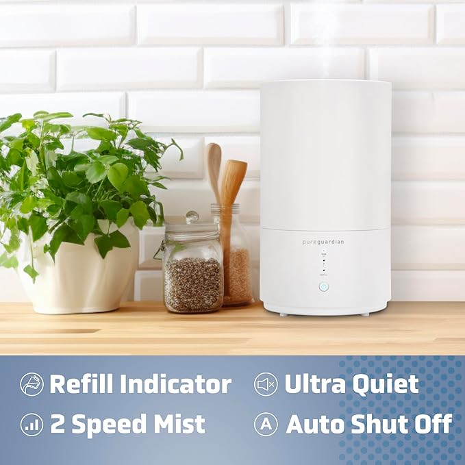 PureGuardian 30-Hour 0.80 Gal. Top Fill Cool Mist Ultrasonic Humidifier - Image 3