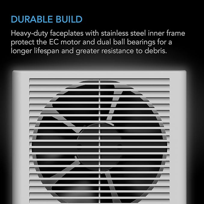 AC Infinity Room to Room Fan 8”, Two-Way Reversible Airflow Through-the-Wall Fan - Image 5