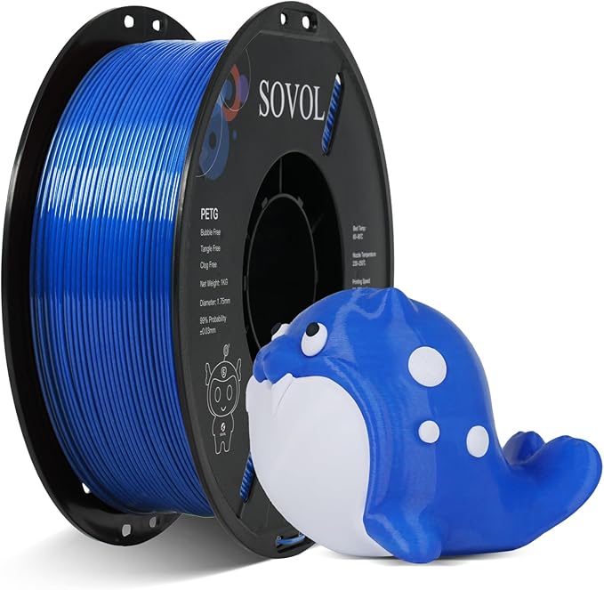 Sovol 3D Printer PETG Filament 1.75mm 1KG, High Precision, Strong Toughness by Sovol