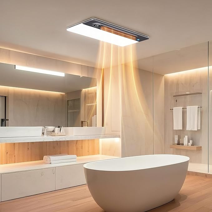 Bathroom Fan with Light and 1900W Heater, 180 CFM Ventilation, Remote Control - Image 5