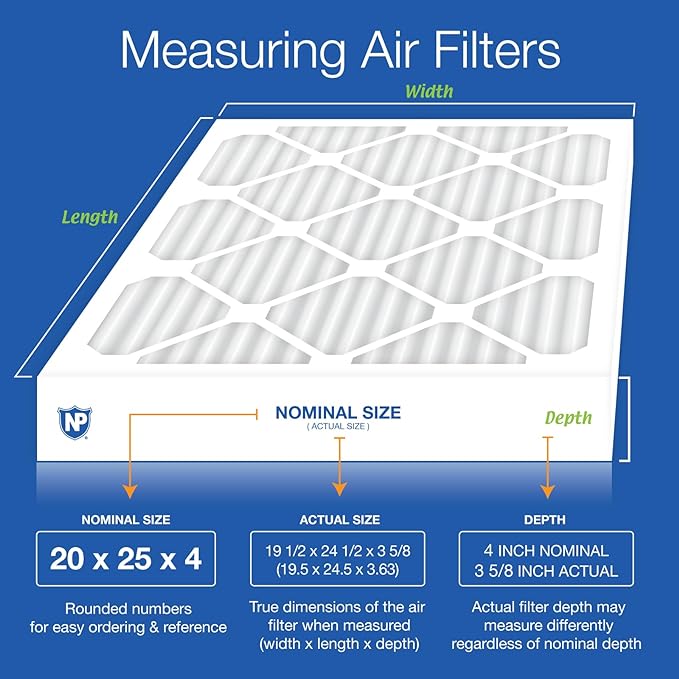 Nordic Pure 20x25x4 Pleated MERV 8 Air Filters 6 Pack - Image 2