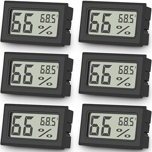 Vaikby 6-Pack Mini Digital Thermometer Hygrometer, Indoor Humidity Monitor by Vaikby