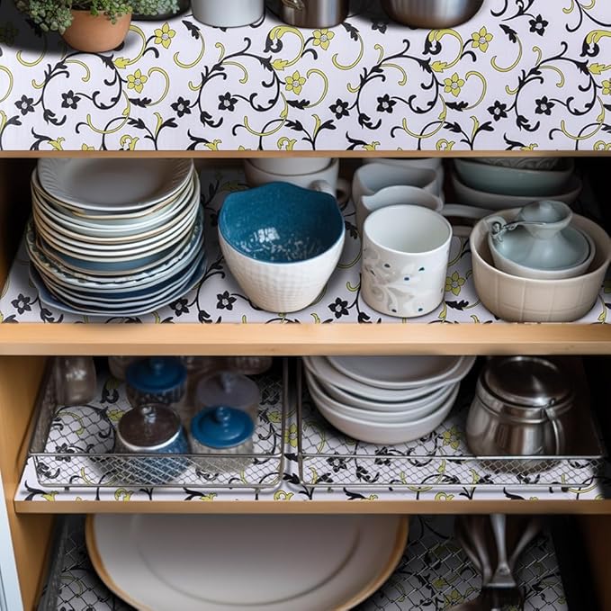 12" W x 120" L Floral Drawer and Shelf Liner - Image 2