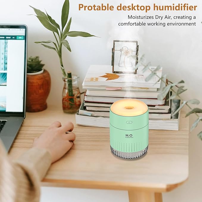 Small Humidifiers for Bedroom 350ml Mini Portable Humidifier for Travel Plants - Image 5