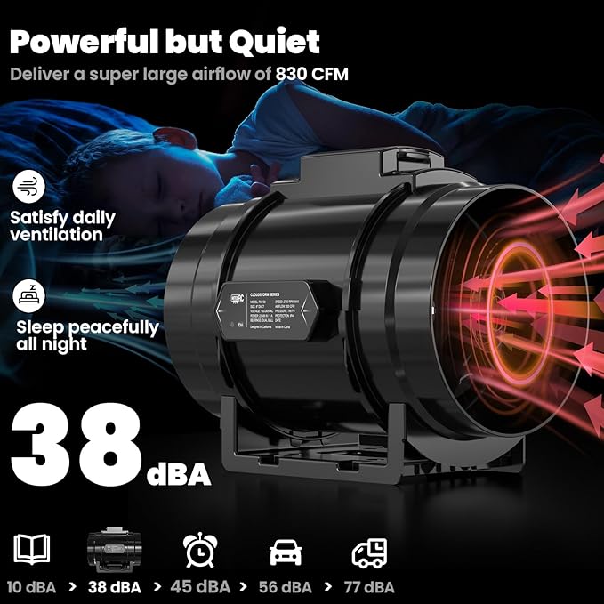Quiet 8 Inch Inline Duct Fan - Image 3