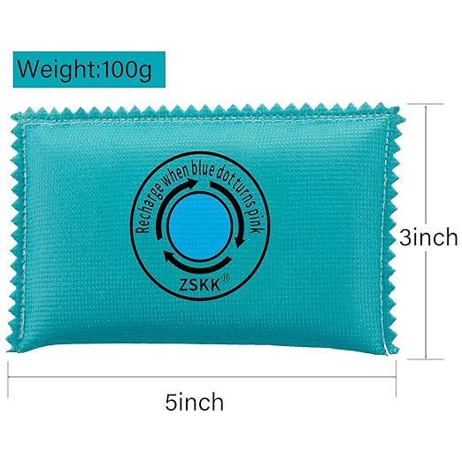 100g Rechargeable Desiccant Pack of 10, Silica Gel Desiccant Packets, Moisture - Image 2