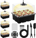 NBPLUS Seed Starter Tray with Grow Light, 5 Pack 60 Cells Seed Starter kit with by NBPLUS