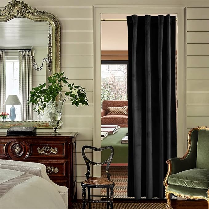 XTMYI Velvet Blackout Door Curtain Panels - Image 8